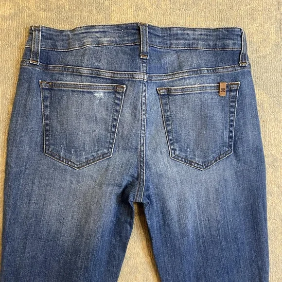 Joe's Jeans Womens 29 Medium Wash Blue Mid Rise Skinny Distressed Stretch Denim - Picture 12 of 13